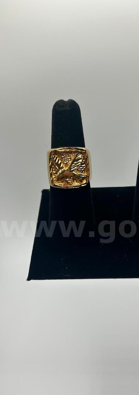 Size 06, Men’s Eagle Ring. 24K Real Gold Plated