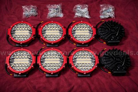 FREE SHIPPING Lot of 8 NEW 7" Round LED Offroad Lights 201W 15000LM Flood/Spot – 8 PC