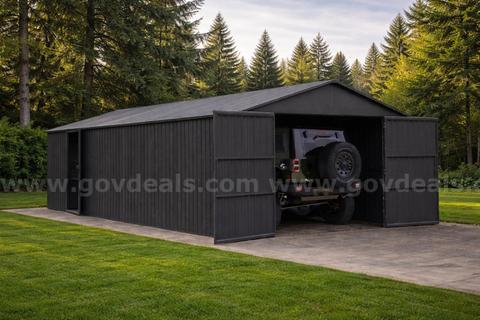 FREE SHIPPING - 2025 NEW 12x25FT Metal Garage Shed Carport w/ Doors – Free Freight