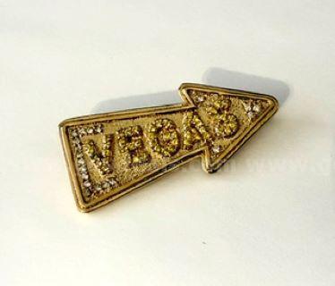 Unique, 24k Gold, CZ Vegas Pin/Pendant