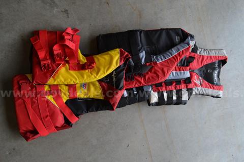 SET OF THREE (3) LIFE JACKETS TO INCLUDE 2-MEDIUM AND 1-LARGE/X-LARGE