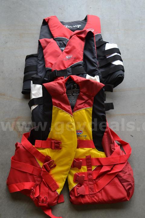 SET OF THREE (3) LIFE JACKETS TO INCLUDE 1-4XL, 1-3XL, AND 1-2XL