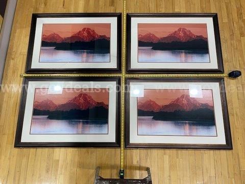 Lot of (4) Framed prints of outdoor photos
