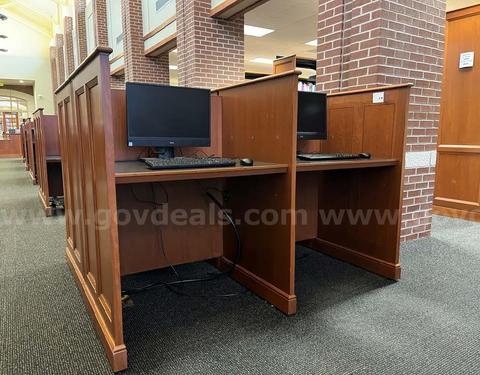 Lot of Eight 4-Pod Study Carrels Only X.SC.01