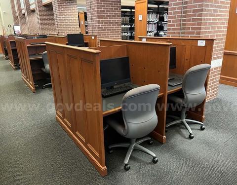 Four 2-Pod Study Carrel w/Partitions X.SC.02