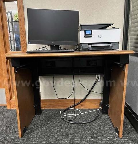 One Individual Wood Study Table X.T.10
