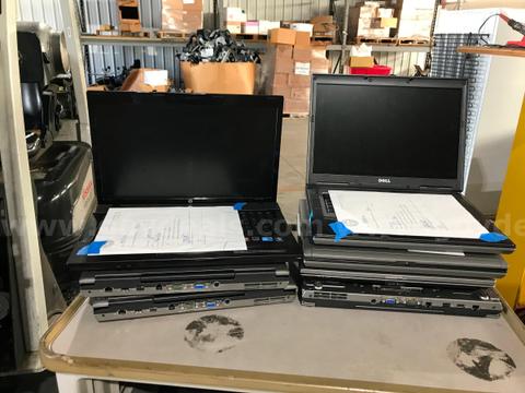 LOT OF LAPTOPS, COMPUTERS AND ASSORTED ELECTRONICS ON ONE PALLET.