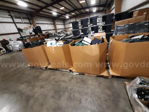 4 Pallets: ASSORTED ELECTRONICS, MONITORS, AND PERIPHERALS