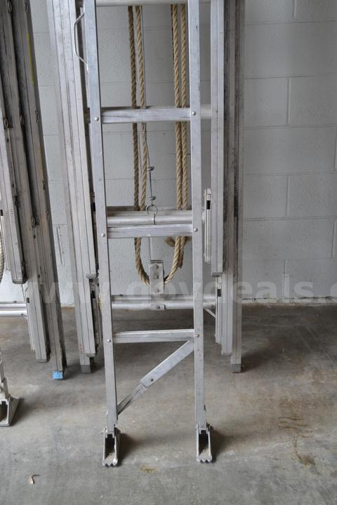 LOT TO INCLUDE ALCO LITE 10' FOLDING ATTIC LADDER, AND A 35' 3-SECTION EXTENSION LADDER