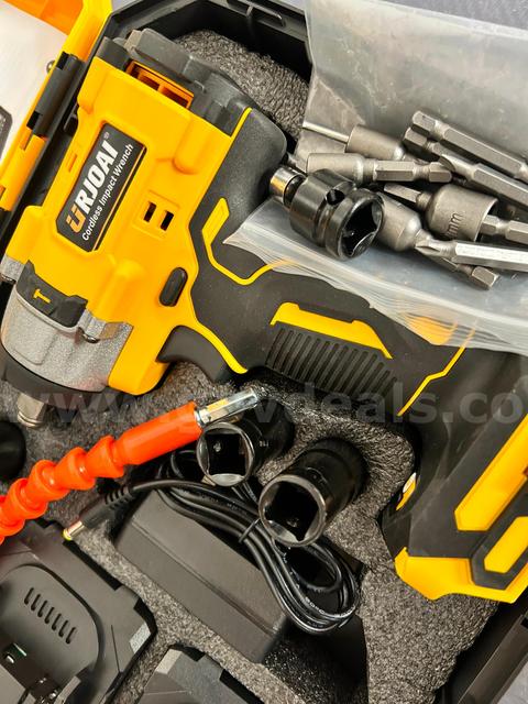 Free Shipping - New Factory Sealed Cordless 1/2" Impact Wrench Torque Brushless Motor 2x 4.0Ah Batteries/Charger/Sockets