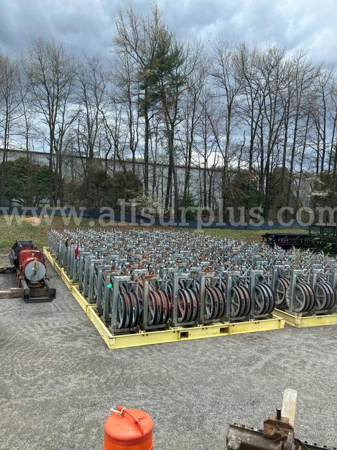 Helicopter Stringing Blocks, 3-Bundle, 25in, with Transport Rack, Qty 11