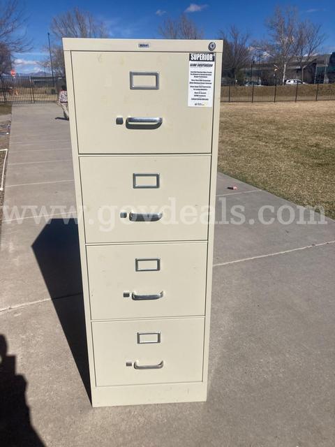 Lot of (2) Metal Vertical File Cabinets – wider than standard – Office Storage – No Keys