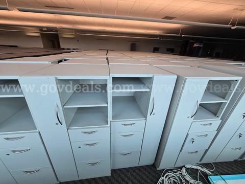 Lot of 100 Steelcase Combination Storage Towers, White