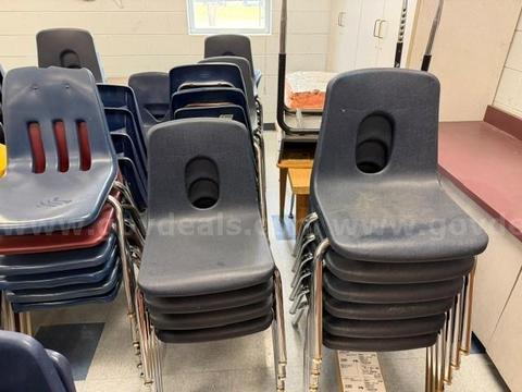 60 Assorted Plastic Chairs