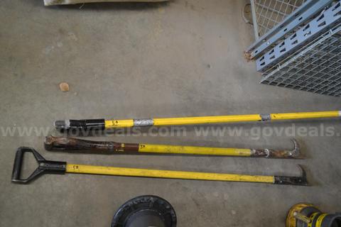 Lot to include One (1) 6' D-Handle Rubbish Hook, and Two (2) 4' D-Handle Pike Poles