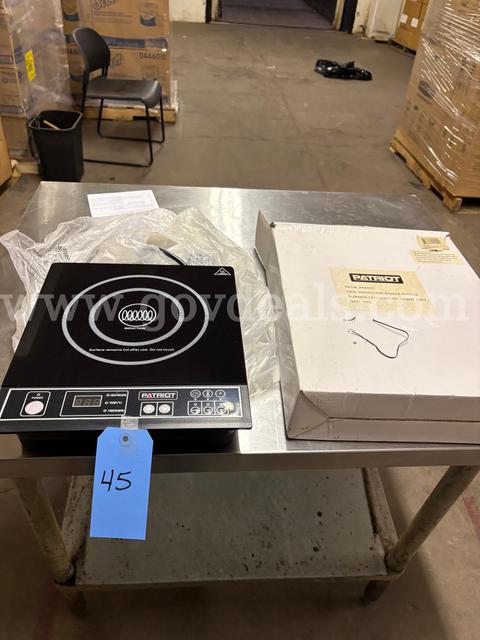 PATRIOT INDUCTION SINGLE BURNER RANGE LED DISPLAY 1800W 120V