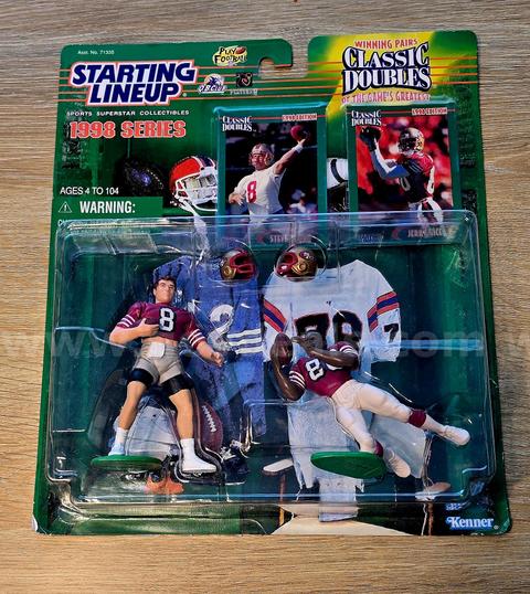 1998 STEVE YOUNG AND JERRY RICE STARTING LINEUP FIGURINES