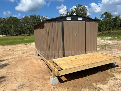 FREE SHIPPING NEW Heavy Duty Galvanized Steel Outdoor Storage Shed FREE SHIPPING