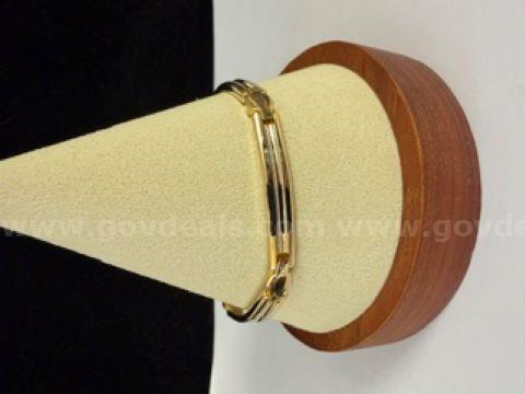 Beautiful, 7 inch, ID Link Bracelet, Real 24k Gold Plated