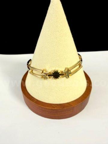 Unique, Real 24k Gold Plated, 7 Inch, Sun/Star, ID Link Bracelet