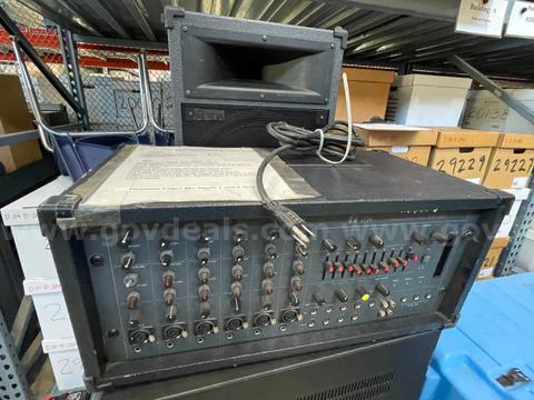 TOA Speaker & MX-601 Powered Audio Mixer