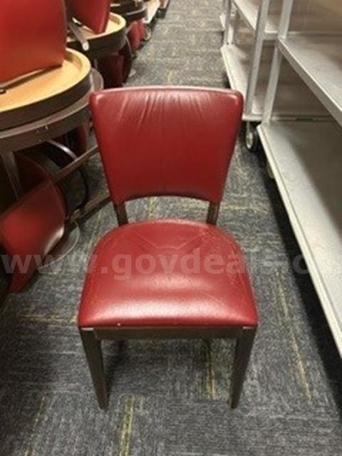 Set of 23 Red Leather Chairs