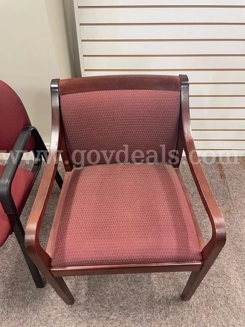 One (1) traditional-style wood-framed guest chairs