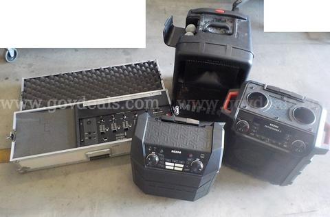 (1) American Audio Mixer and (3) Two Way Speakers