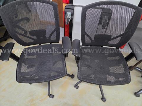 Two Mesh Office Chairs