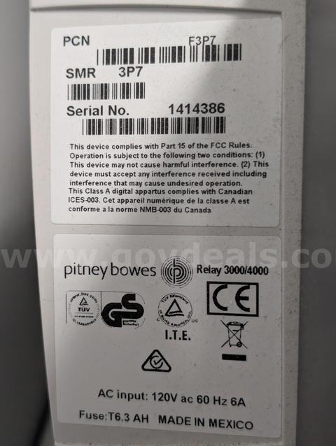 PITNEY BOWES RELAY 3000/4000 FOLDING MACHINE