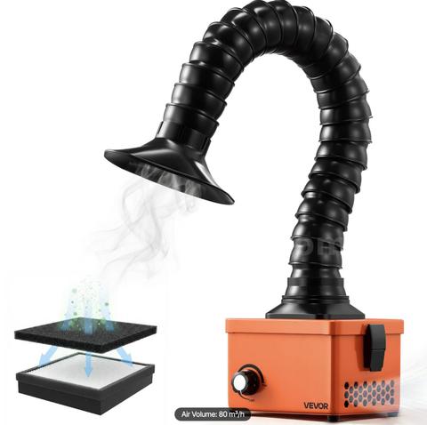 Free Shipping - 40W Solder Fume Extractor Smoke Absorber with Dual Filters