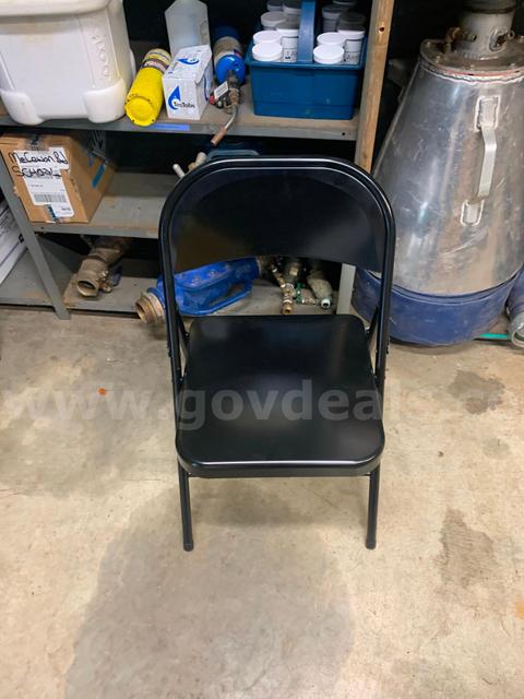Black folding chairs 6 total