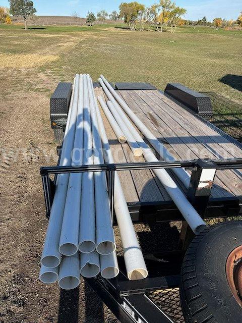Lot of (29) 3in 20-foot-long PVC piping