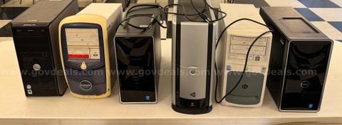 Lot of misc desktop computer towers