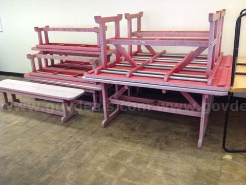 4ea Outdoor picnic table with bench