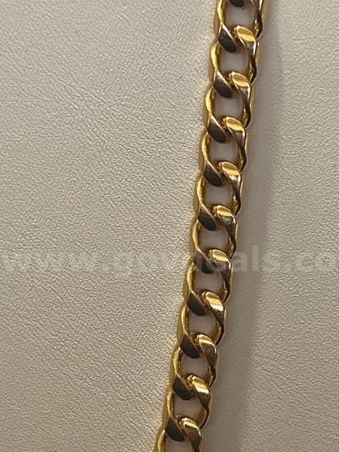 Heavy, 20” Medium Square Link! 24K Real Gold Plated