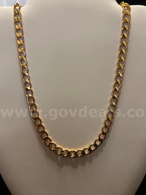 24” Flat Link! 24K Real Gold Plated