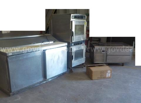 Kitchen Equipment Lot - Refrigerator, Smoker Oven, Chocolate Melter, Pizza Cooler