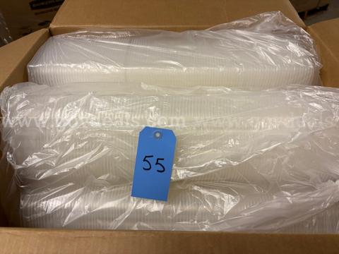 HINGED POLYPROPYLENE VENTED FOOD CONTAINER 6" X 6" 214 CT