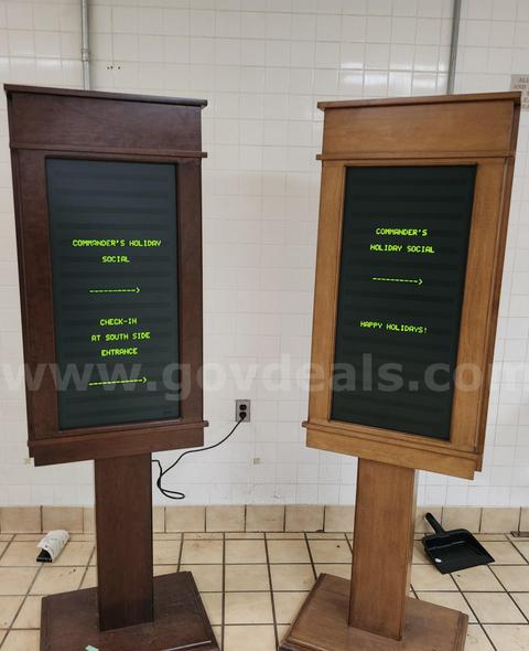 VINTAGE LOT OF  (2 ) JANUS  ELECTRONIC MENU BOARDS