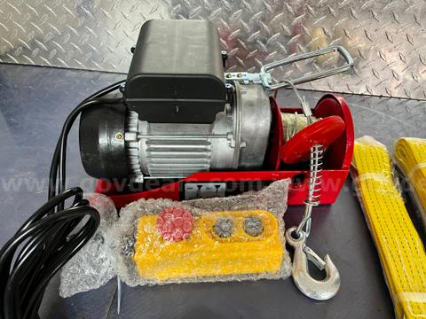 FREE SHIPPING New Electric Hoist w/ Remote Control 440 lb Capacity 110V Material Lift Tool