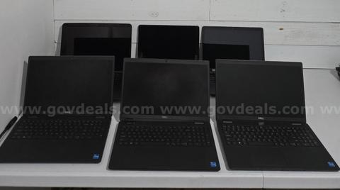 Mixed Lot of 6 Dell Laptop Computers