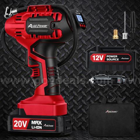Free Shipping - NEW Cordless Tire Inflator Air Compressor 20V Portable Car Tire Pump Kit