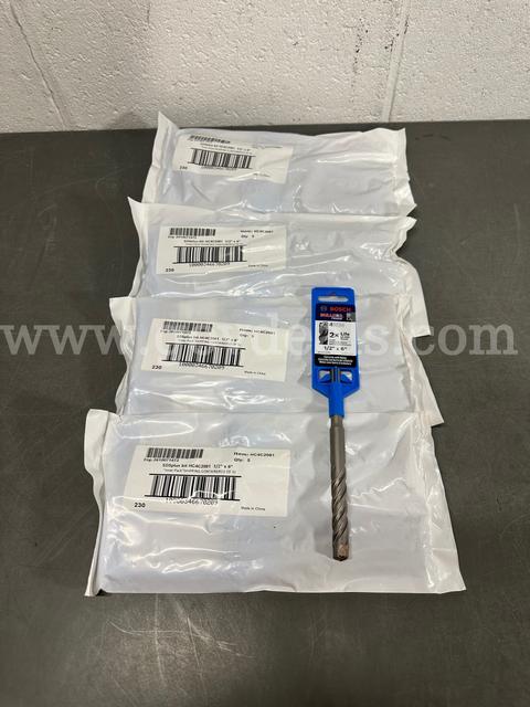 Lot of 20 New Bosch 4 Cutter 1/2"x6" SDSPlus Concrete with Rebar Rotary Hammer Bits-WILL SHIP