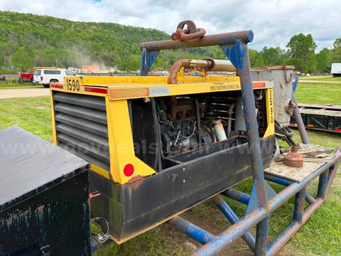 1998 Atlas Copco XAS 96 JD Skid Mounted Rotary Screw Air Compressor