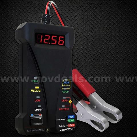 Free Shipping - New 12V Digital Car Battery Tester Voltmeter Charging System Analyzer