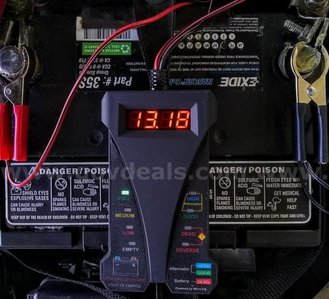 Free Shipping - New 12V Digital Car Battery Tester Voltmeter Charging System Analyzer
