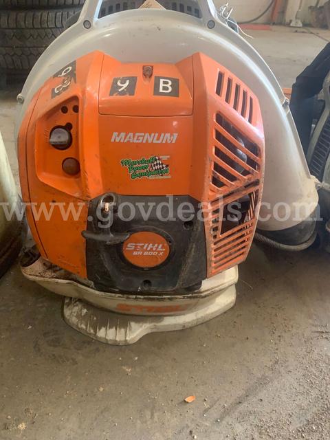 Three Stihl backpack blowers