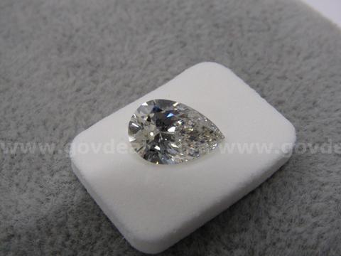 3.01 carat Pear Brilliant Shape Cut Lab Grown Diamond w/IGI Report