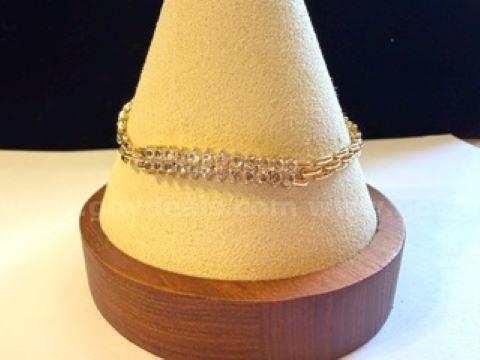 Gorgeous, Ladies, 24k Gold, 7 Inch, CZ Tennis Bracelet